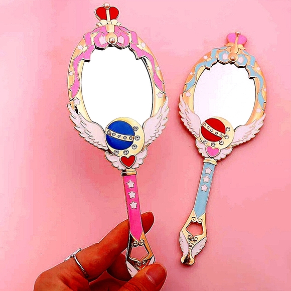 S.MoonMirror&BrushSet! Heavy!  (Mirror&Makeup-Brushes) RedOrBL. MirOpt.  Msg.Me - Picture 12 of 16